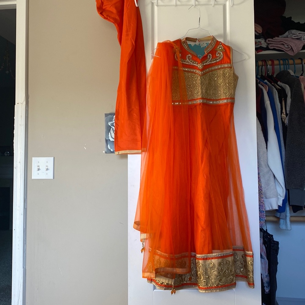 Orange indian kurti